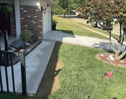 Flood-Damaged Walkways — detailed view
